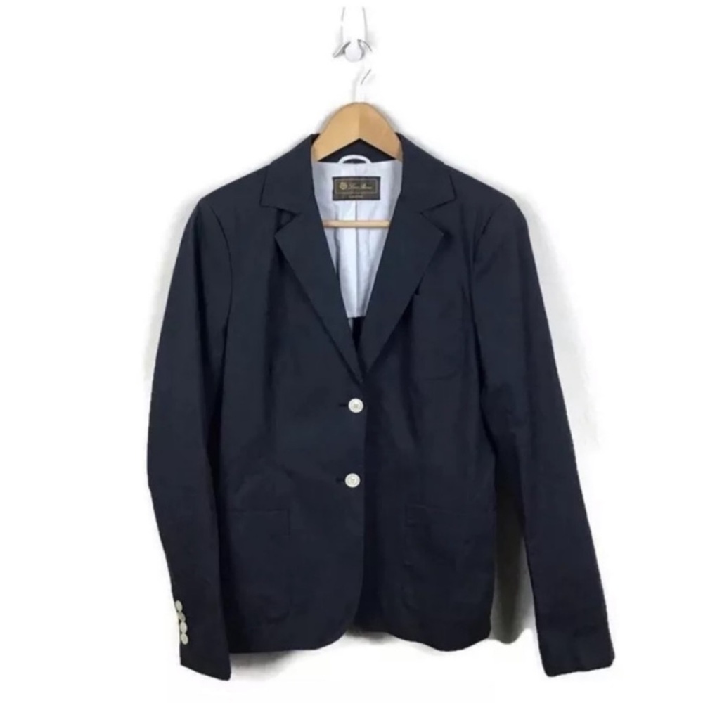 Loro Piana Cotton Blazer V Neck Long Sleeve Jacket - Picture 2 of 9